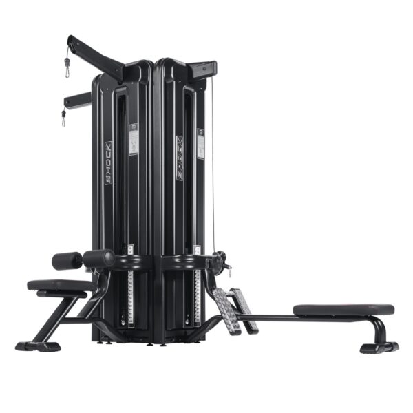 4 station pulley 100 + 100 + 80 + 80 K. High pulley seat, low Pulley seat. Biceps and triceps. One handed pulley cross. (without hand holds or grips)"