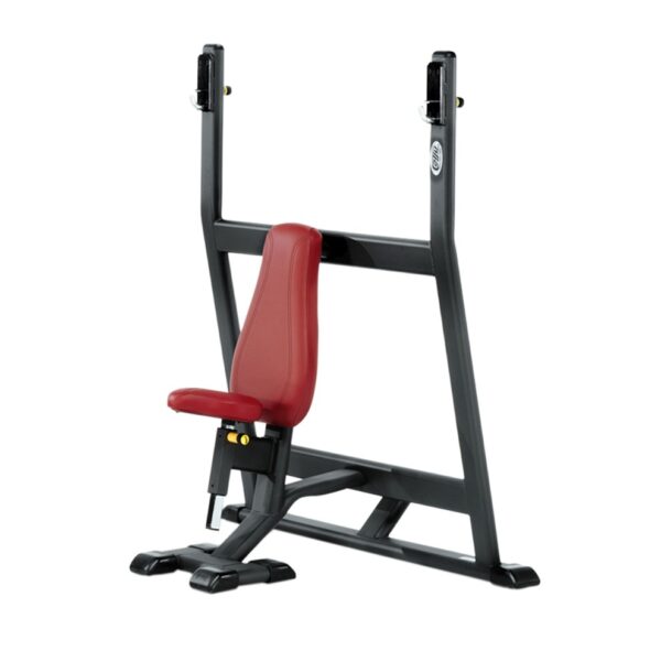 Shoulder Press bench. Aid platform and safety catch for the bars